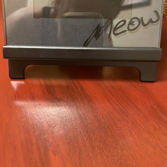 MEOW kitty picture frame. Pieces slide easily off bottom tray to place pictures. - Picture 6 of 16